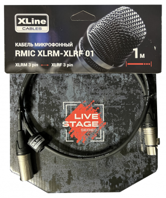 Кабель микрофонный Xline Cables RMIC XLRM-XLRF 01 XLR 3-pin male - XLR 3-pin female 1 м