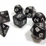 Набор ZVEZDA из 7 черных игровых кубиков для ролевых игр