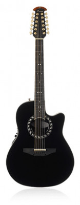 Ovation 2751 AX-5 Standard Balladeer Deep Contour Cutaway 12-String Black электроакустическая гитара