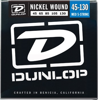 DUNLOP DBN Nickel Wound Bass Medium 5-130 45-130 струны для 5-струнной бас-гитары