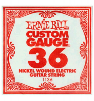 Ernie Ball 1136 калибр.036 одиночная для электрогитары/акустической гитары