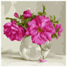 Картина по номерам 30х30 Бузин. Розовый букет (21 цвет)