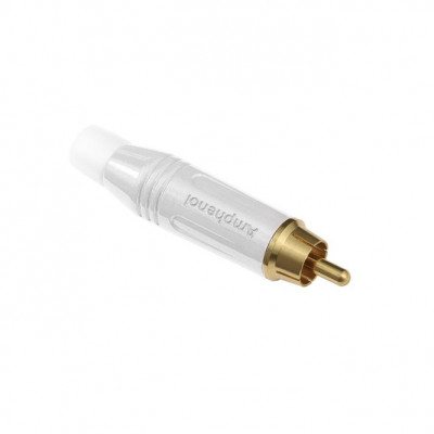 Разъем кабельный AMPHENOL ACPR-WHT - RCA цвет белый покрытие контактов золото