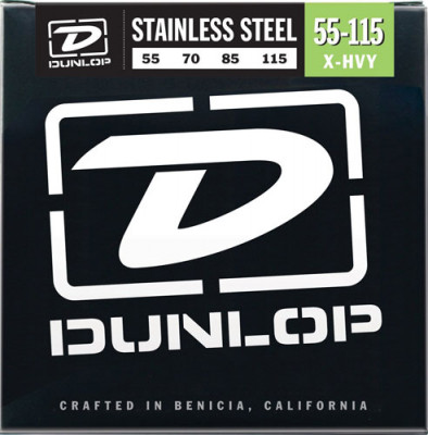 DUNLOP DBS Stainless Steel Bass Extra Heavy 55-115 струны для 4-струнной бас-гитары