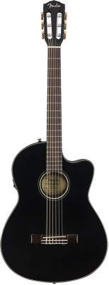 Fender CN-140SCE BLK WC 4/4 классическая гитара со звукоснимателем