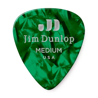 Медиаторы Dunlop 483P12MD Celluloid Green Pearloid Medium, средние, 12 шт.