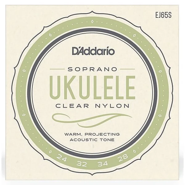 Струны для укулеле сопрано D'Addario EJ65S Pro Arte, чистый нейлон, 24-32-34-28