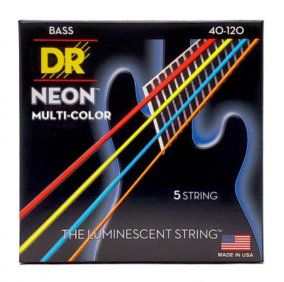 Комплект струн для 5-струнной бас-гитары DR NMCB5-40, 40-120