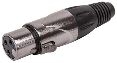 SOUNDKING CX3F003 - кабельный балансный разъем XLR female, 3 контакта, металл/ крышка пластик