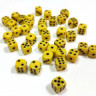 Набор желтых игровых кубиков ZVEZDA "D6", 12мм, 36 шт