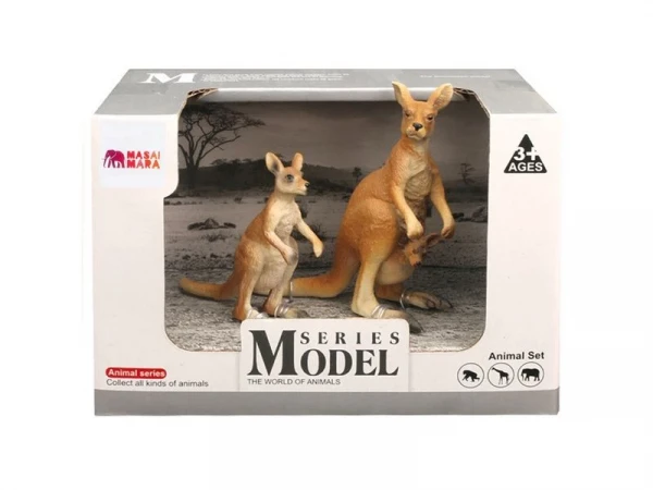Набор фигурок животных MASAI MARA MM211-146 серии "Мир диких животных": Семья кенгуру, 2 пр.