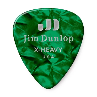 Медиаторы, очень жесткие, 12 шт. Dunlop 483P12XH Celluloid Green Pearloid Extra Heavy 12Pack