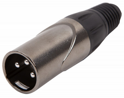 SOUNDKING CX3M003 - кабельный балансный разъем XLR male, 3 контакта, металл/ крышка пластик