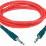 KLOTZ KIK3,0PPRT готовый инструментальный кабель, длина 3м, разъемы KLOTZ Mono Jack (прямой-прямой), цвет красный