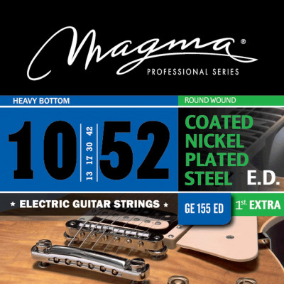 Комплект струн для электрогитары с покрытием 10-52 Magma Strings GE155ED