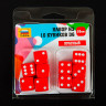 Набор из 10 кубиков D6, 16мм, красный с белыми точками в блистере