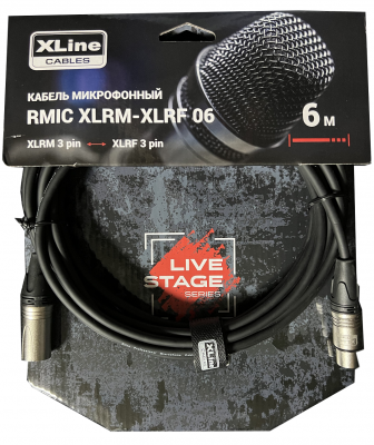 Кабель микрофонный Xline Cables RMIC XLRM-XLRF 06 XLR 3-pin male - XLR 3-pin female 6 м