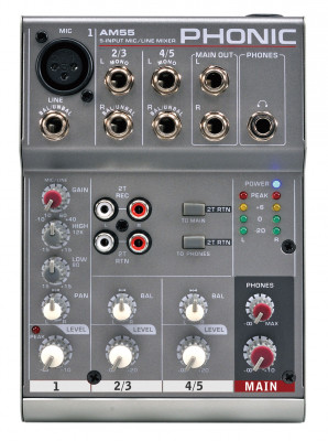 Phonic AM 55 аналоговый микшерный пульт 5-канальный