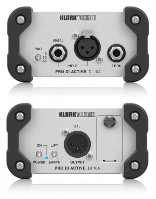 Директ бокс KLARK TEKNIK DI 10A активный , одноканальный