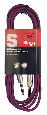 STAGG SGC3DL CPP - гитарный шнур, jack-jack, длина 3 метра, цвет фиолетовый
