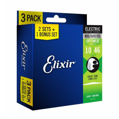 ELIXIR 16552 3 комплекта струн для электрогитары