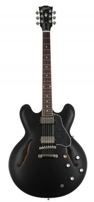 GIBSON 2019 ES-335 SATIN TRANS BLACK полуакустическая гитара с кейсом