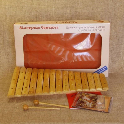 МАСТЕРСКАЯ СЕРЕБРОВА К1-КС-04 ксилофон диатонический (A-major) 15 пластин