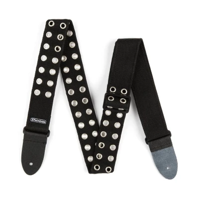 Гитарный ремень Dunlop D3819BK Classic Grommet Black