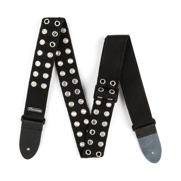 Гитарный ремень Dunlop D3819BK Classic Grommet Black