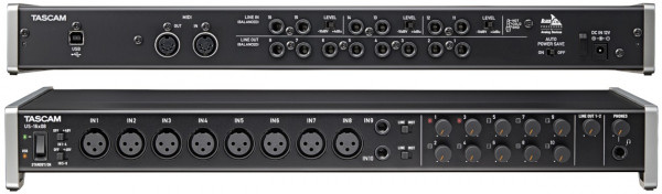 Аудиоинтерфейс Tascam US-16x08 рэковый USB 16 входов, 8 выходов