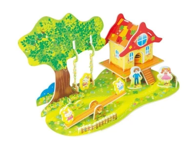 3D пазл из пенокартона ЛЕСНОЙ ДОМИК 3 (МИНИ СЕРИЯ) (29 деталей)