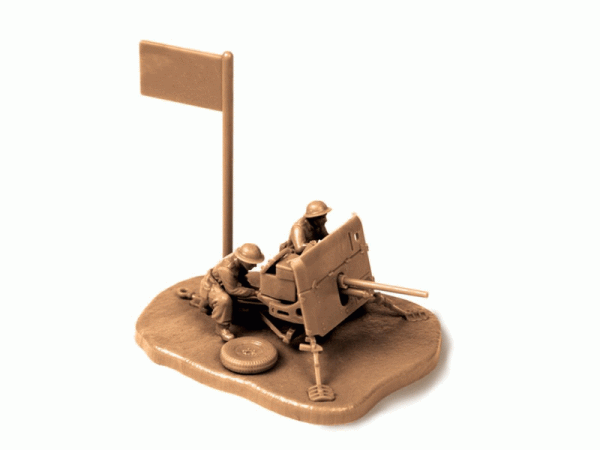 Сборные солдатики ZVEZDA Британская противотанковая пушка QF-2-pdr с расчетом, 1/72