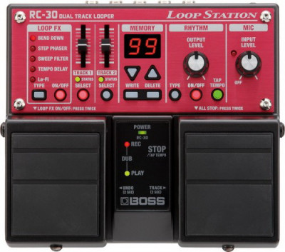 Двухпедальный лупер BOSS RC-30 dual track looper Loop Station фразовый сэмплер