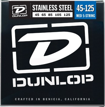 DUNLOP DBS Stainless Steel Bass Medium 5-125 45-125 струны для 5-струнной бас-гитары