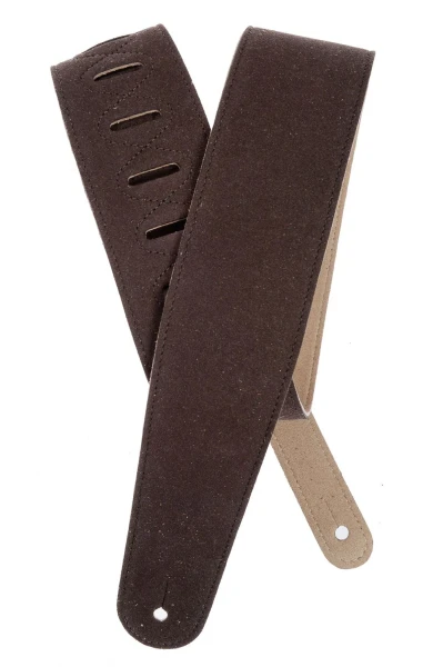 Гитарный ремень Planet Waves 25SS01-DX "Deluxe Brown", 64 мм, натуральная замша, коричневый