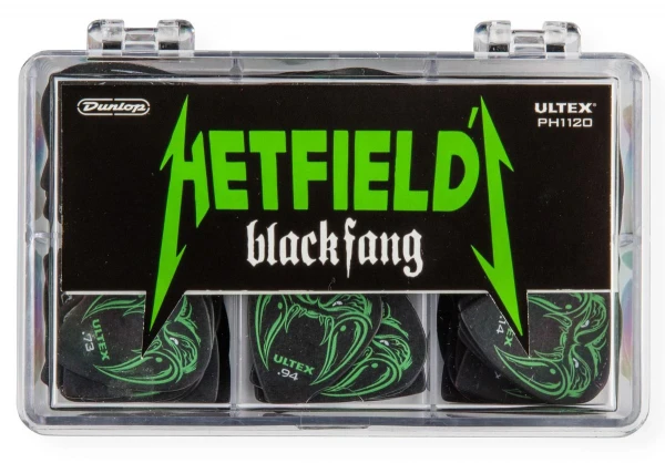 Коробка с медиаторами Dunlop PH1120 James Hetfield Blackfang Display, 073, 094, 114 - 36 шт, 108 шт