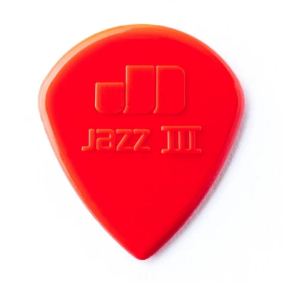 Медиаторы с острым кончиком, толщиной 1.38 мм, красные, 24 шт. Dunlop 47R3N Nylon Jazz III 24Pack