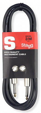 STAGG SGC3DL- гитарный кабель Jack-Jack, серия Deluxe, металлические разборные разъемы, 3 м
