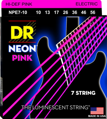 Комплект струн для 7-струнной электрогитары DR NPE7-10