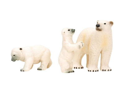 Набор фигурок животных MASAI MARA ММ203-003 серии "Мир морских животных": Белые медведи, 3 пр.