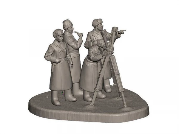 Сборные солдатики ZVEZDA Советский штаб в зимней форме, 1/72