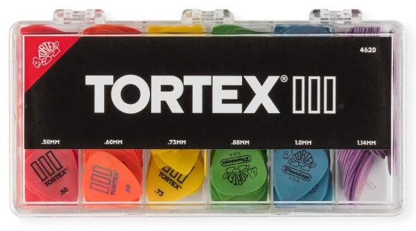 Коробка с медиаторами Dunlop 4620 Tortex TIII Display, 050, 060, 073, 088, 100, 114 - 36 шт, 216 шт