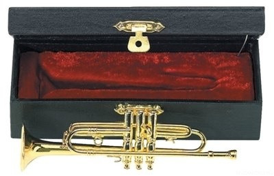 GEWA  Miniature Instrument Trumpet сувенир труба, латунь, 15 см, с футляром