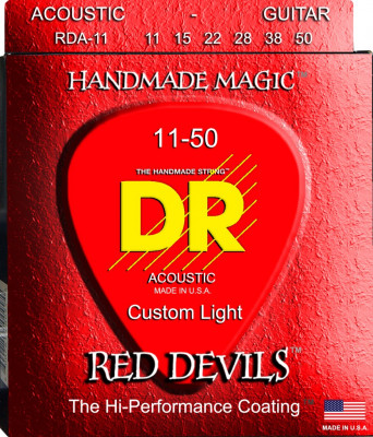 Комплект струн для акустической гитары DR RDA-11, 11-50