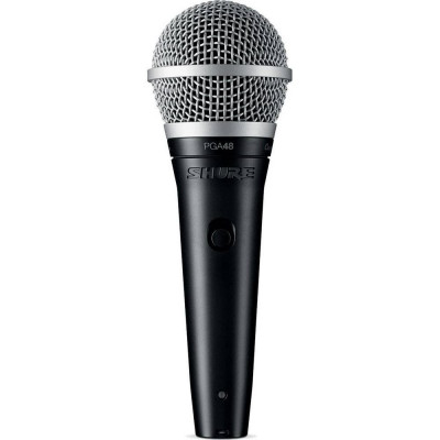 Вокальный микрофон SHURE PGA48-QTR-E кардиоидный c выключателем, с кабелем XLR -1/4`