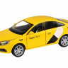 Машина "АВТОПАНОРАМА" Яндекс.Такси  LADA VESTA, желтый, 1/24, в/к 24,5*12,5*10,5 см