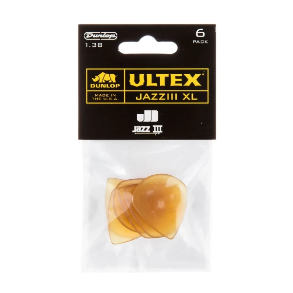 Медиаторы Dunlop 427P138XL Ultex Jazz III XL, толщина 1.38 мм, 6 шт.