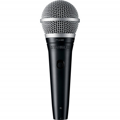 Вокальный микрофон SHURE PGA48-QTR-E кардиоидный c выключателем, с кабелем XLR -1/4'
