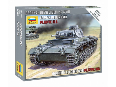 Сборная модель ZVEZDA Немецкий средний танк Pz.Kp.fw.III G, 1/100