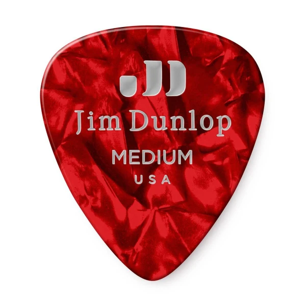 Медиаторы Dunlop 483P09MD Celluloid Red Pearloid Medium, средние, 12 шт.